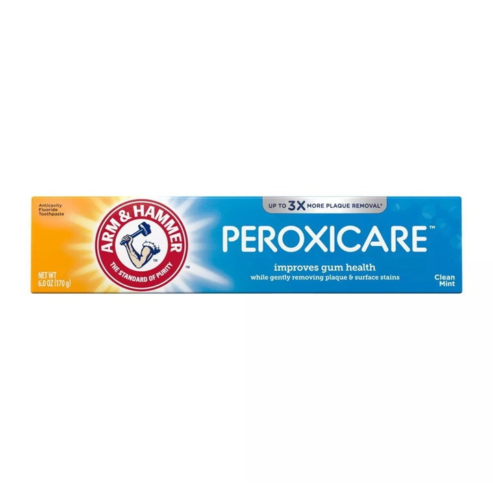 Pasta de dinti, Arm & Hammer, PeroxiCare, Imbunatateste sanatatea gingiilor, Indeparteaza placa & petele, 170 g