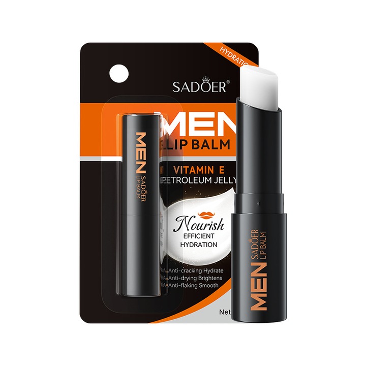 SADOER férfi ajakbalzsam, hidratáló, szezonális védelem, 4.5g