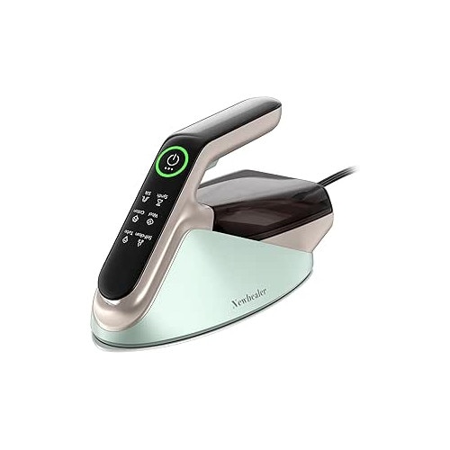 Newbealer Fier de Calcat cu Abur 2400W, 350 ml, Abur Turbo 200 g, 32 g/min continuu, 4 trepte abur, Talpa diamant ceramica, Auto-curatare si Oprire automata, Verde