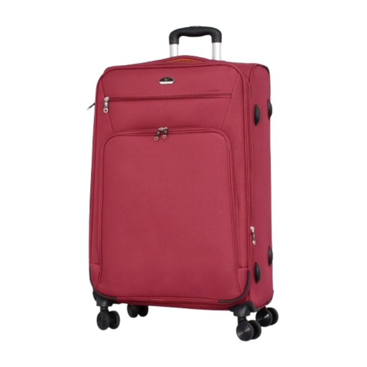 Куфар PERFECT++LINE с разширител 899-628, Текстил, 77/30/49 см, Бордо