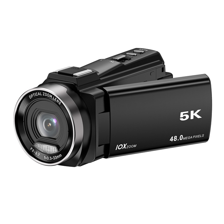 Camera digitală compactă ORBER, 48 MP, 5K 30 fps, zoom optic 3x, negru