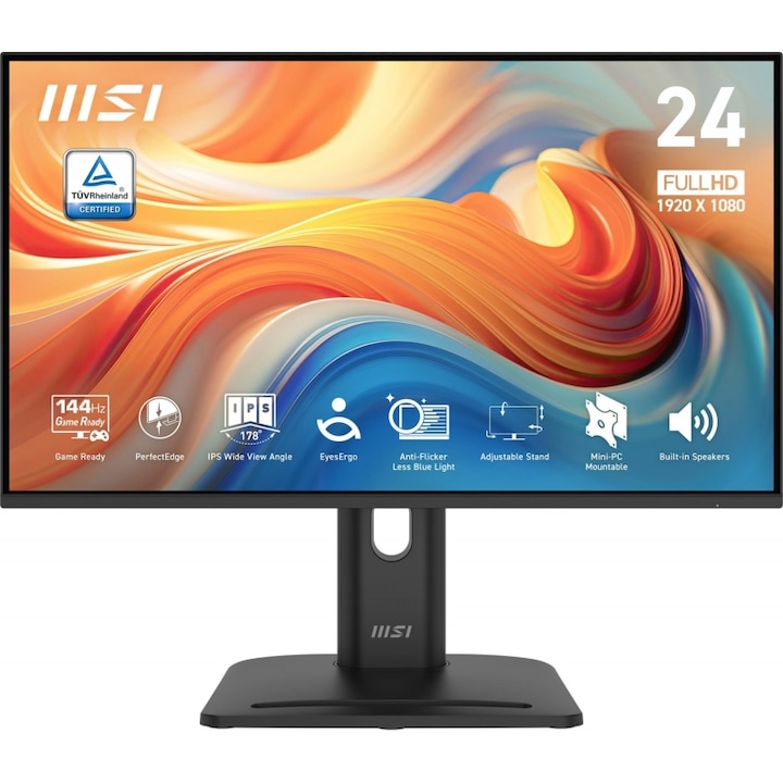 Monitor LED IPS Lenovo L27h-4A, 27", QHD (2560x1440), 100Hz, 1ms, Boxe 3W x 2, USB-C Docking, USB Hub, 2x HDMI, USB Type-C, Display Port, Pivot, Cloud Grey