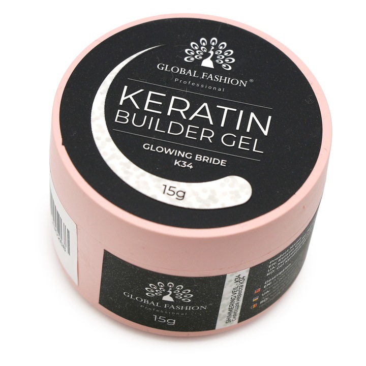 Gel pentru modelarea unghiilor 15 g, Keratin Builder Gel, K34