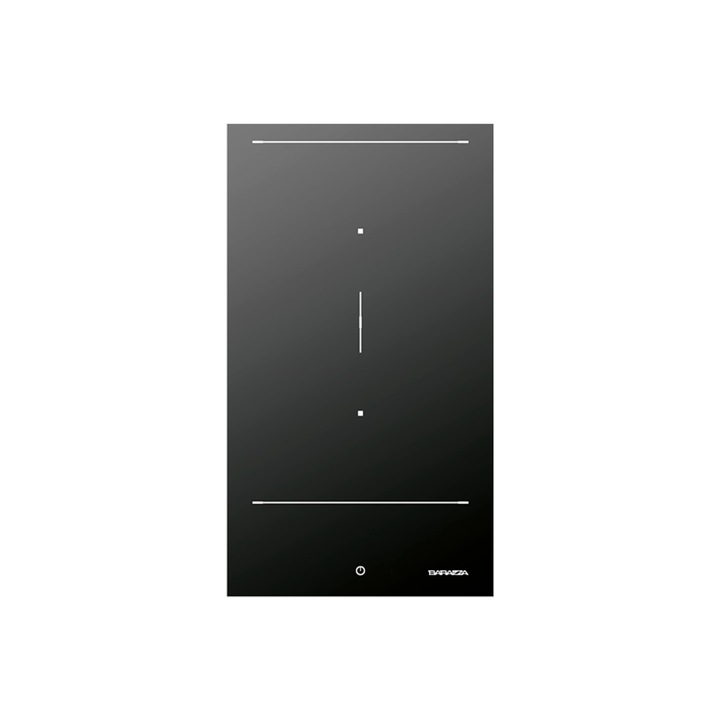 Plita incorporabila cu inductie Barazza, colectie City, 30 cm, 2 zone, panou control tactil, detectare oala, functie Boost, child lock, timer, oprire de siguranta, indicator caldura reziduala, consum redus, negru