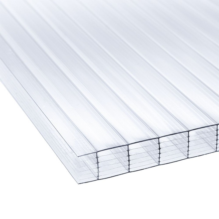 Policarbonat celular 20mm, transparent, 7 pereti, 2100 x 6000 mm