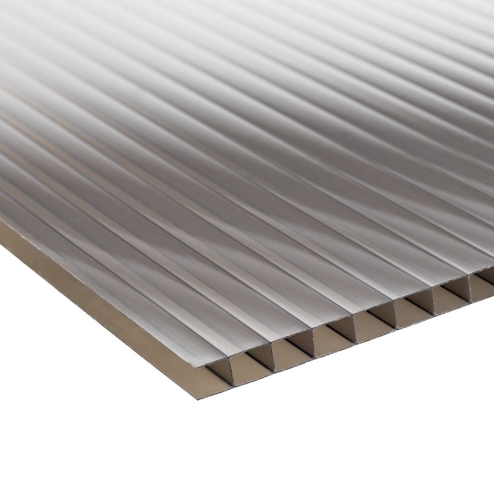 Policarbonat celular 20mm, fumuriu, 7 pereti, 2100 x 6000 mm