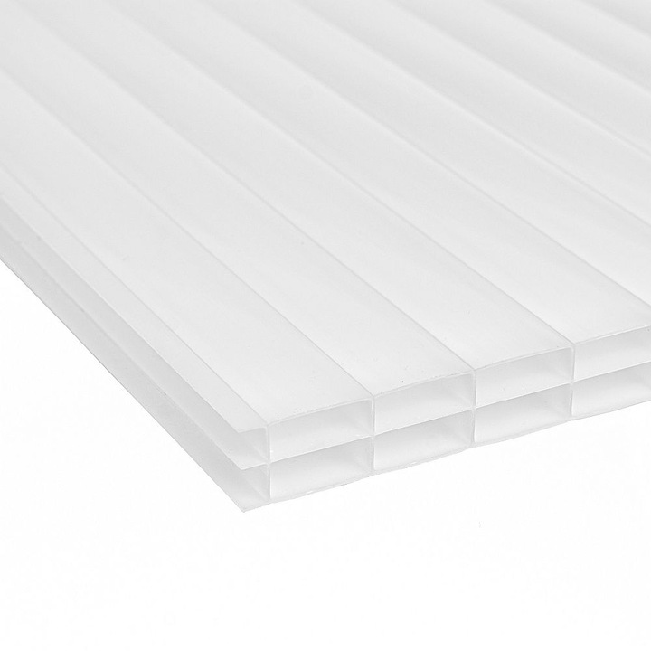 Policarbonat celular 16mm, opal, 3 pereti, 2100 x 6000 mm