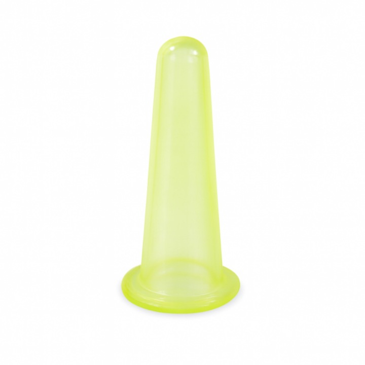 Ventuza Mica din Silicon Moale pentru masaj Facial 3.8 x 8 cm Culoarea Galben