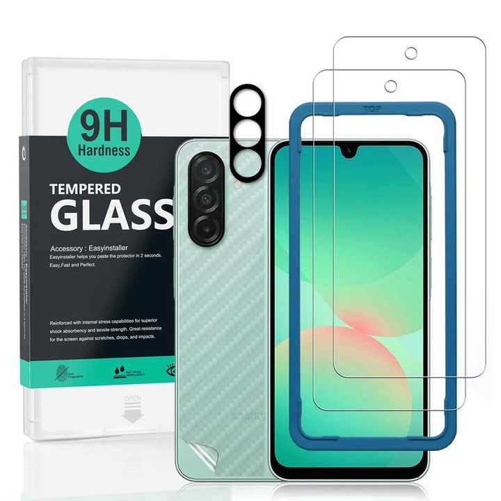 Folie Sticla Ibywind pentru Samsung Galaxy A26 5G, Pachet 2, Sticla Securizata, protectie pentru obiectiv, Montaj Usor, Duritate Militara, Ultra HD, Anti Zgarieturi, Anti Socuri