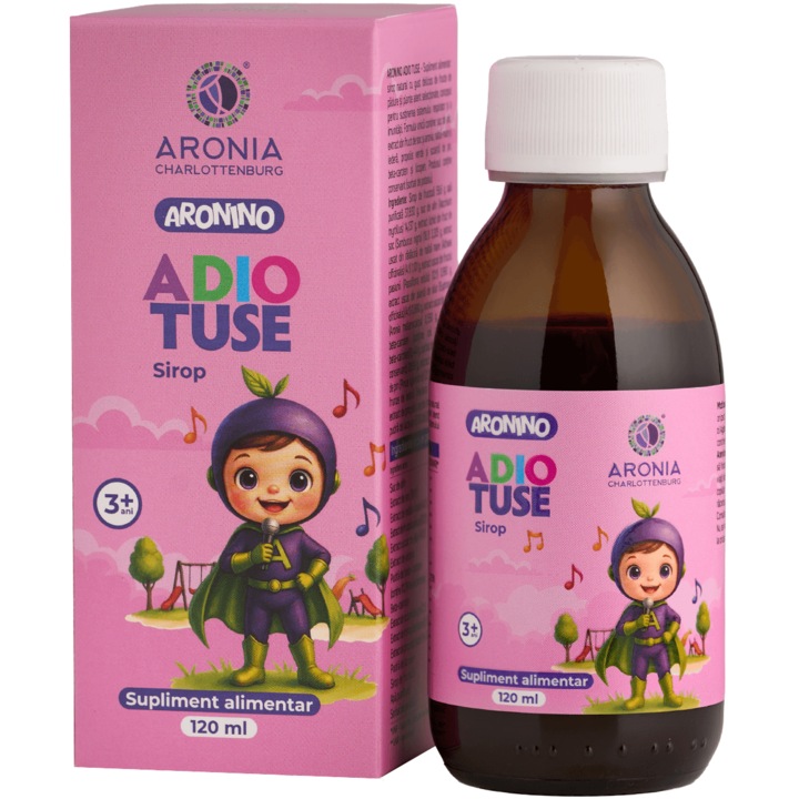 Aronino Adio Tuse — sirop natural pentru copii, creat special pentru calmarea tusei si linistirea gatului sensibil