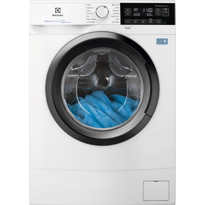 Masina de spalat rufe slim ELECTROLUX EWS6326DE PerfectCare600, 6 kg, 1200 rpm, Clasa A, motor Inverter, display LED, Sensicare, Rapid 14 min, Antialergic, Baby, Outdoor, TimeManag