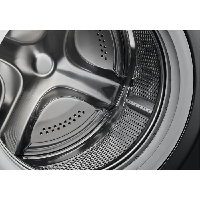 Masina de spalat rufe slim AEG L6SE47DXE SERIA6000, 7 kg, 1400 rpm, Clasa A, motor Inverter, LCD, tehnologie ProSense, Antialergic, 20' 3 kg, Jachete Puf, Outdoor, TimeSave, SoftPlus, , Adancime totala 48.6 cm, Culoare DarkSIlver
