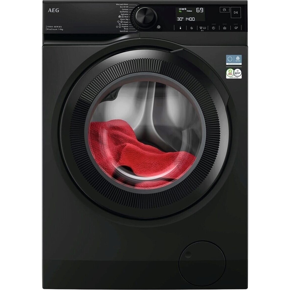 Masina de spalat rufe AEG LFR73944E SERIA7000, 9 kg, 1400 rpm, Clasa A, ProSense + ProSteam, motor Inverter, MixLoad 69', 20' 3Kg, Abur, Outdoor, Igienizare, Time Save, Finnish In, Plus Steam, Adancime totala 66 cm, Culoare DarkSilver