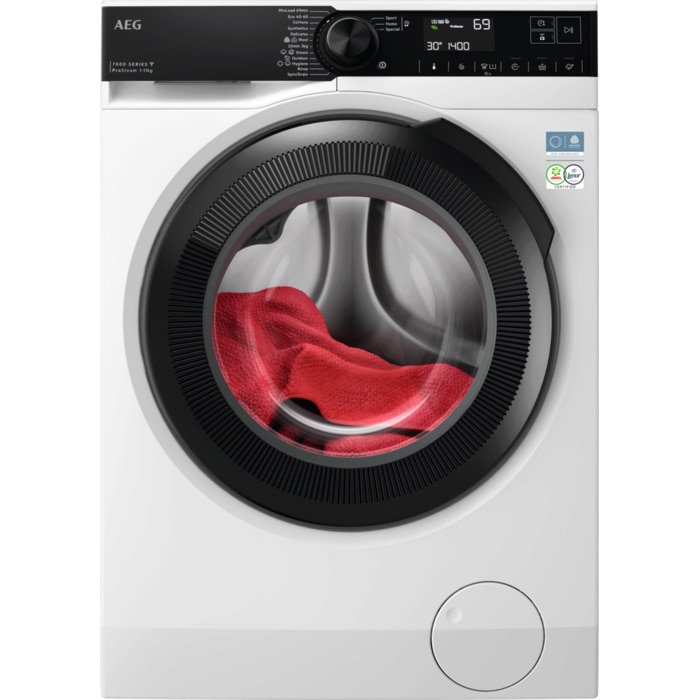 Masina de spalat rufe AEG LFR73044SCE SERIA7000 Ecoline, 11 kg, 1400 rpm, Clasa A, Wi-Fi, ProSense + ProSteam, motor Inverter, Mix69'5 Kg, 20'3Kg, Abur, Outdoor, Igienizare, Rapid