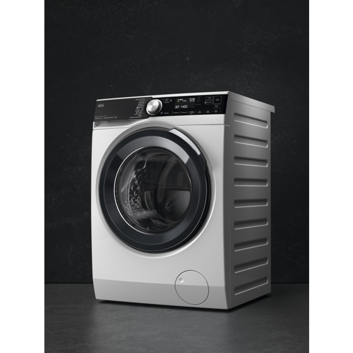 Masina de spalat rufe frontala AEG Seria9000 LFR95146SUE, ProSteam, 10 kg, 1400rpm, Clasa A, Wi-Fi, alb
