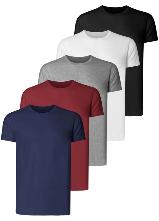 Teesmen Férfi pamut 5 pólós csomag – mindennapi kényelem