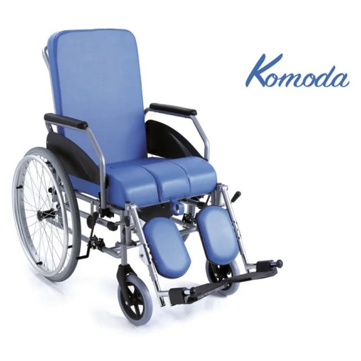 Scaun toaleta Moretti RC340, cadru din otel, spatar reglabil, cu WC integrat, 40-50cm