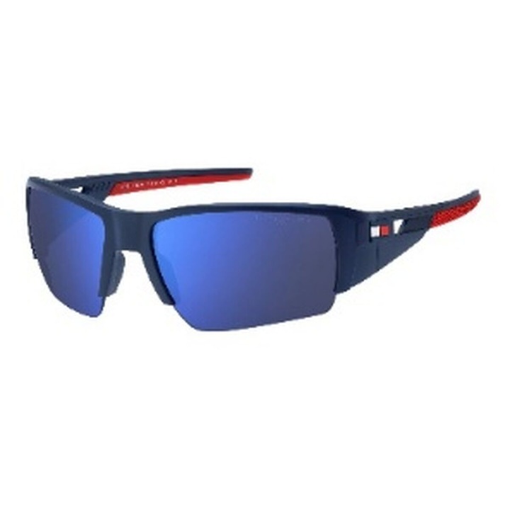 Ochelari de soare barbati Tommy Hilfiger TH1910S, lentile albastre, 69mm, UV400, brate 120mm