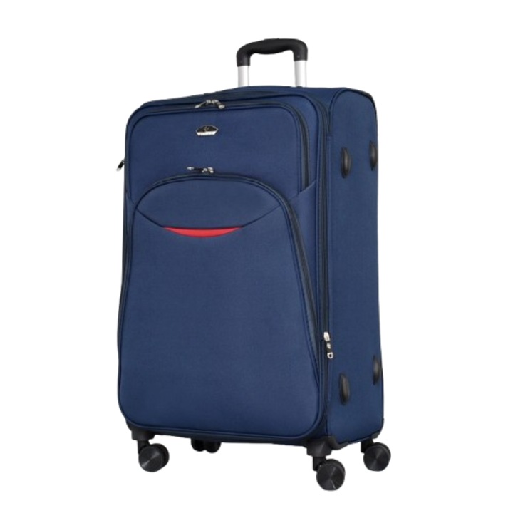 Куфар PERFECT++LINE с разширител 013-228, Текстил, 77/30/49 см, Син