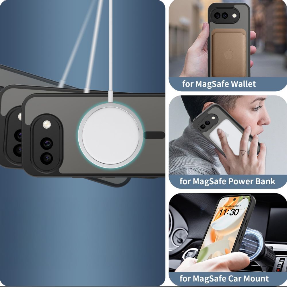 Carcasa Tech-Protect Magmat cu MagSafe compatibila cu Google Pixel 10a, Negru