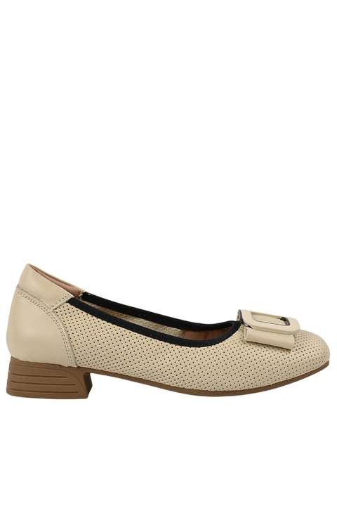 Pantofi casual, dama, ADA SHOES, 1079 crem, piele naturala Crem, Piele naturala, Crem