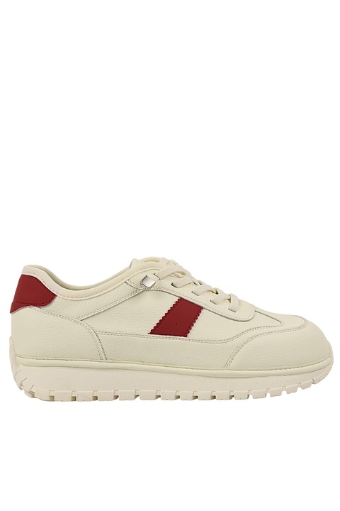 Pantofi sport, dama, ADA SHOES, KM5503 alb-rosu, piele naturala Piele naturala, Alb