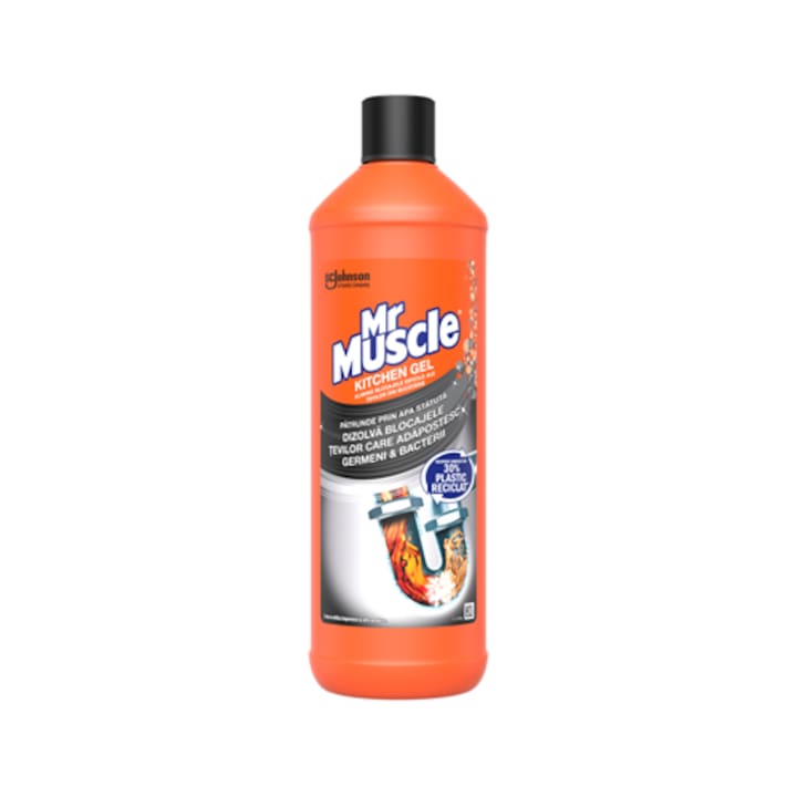 Gel de curățare pentru scurgeri, Mr Muscle, 1 L, pentru blocaje de alimente și grăsimi