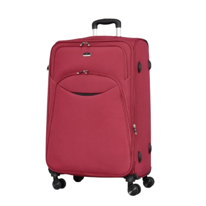 Troler PERFECT++LINE cu extensie 013-628, Textil, 77/30/49 cm, Bordeaux