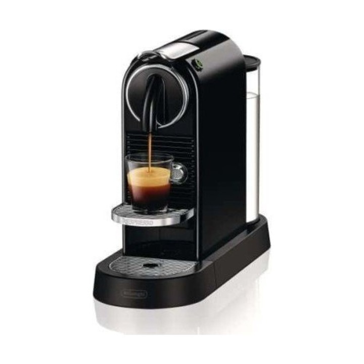 Автоматична кафемашина с капсули DeLonghi Citiz Nespresso EN167.B, 1260 W, 19 бара, 1 л резервоар, Черна
