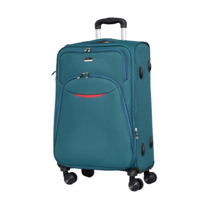 Troler PERFECT++LINE cu extensie 013-524, Textil, 67/27/43 cm, Verde