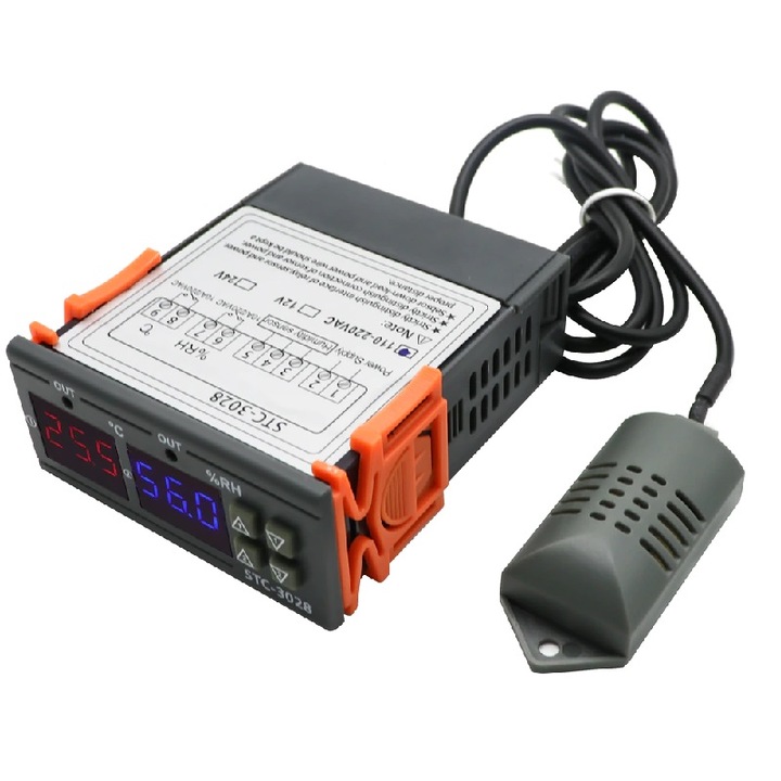 Controler digital de temperatura cu doua relee