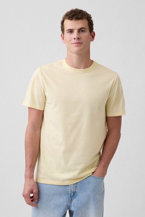 GAP, Kerek nyakú pamutpóló, Halványsárga