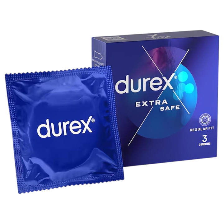 Durex Extra Safe - безопасен презерватив (3 бр.)