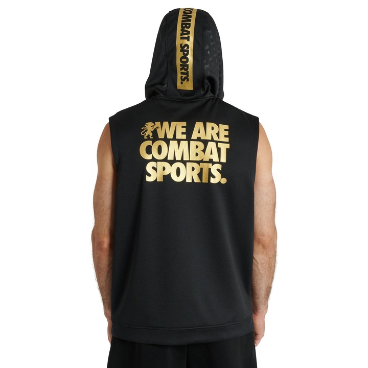 Vesta sport pentru barbati Leone1947 DNA ABX720, neagra, XS, cu gluga ajustabila, poliester