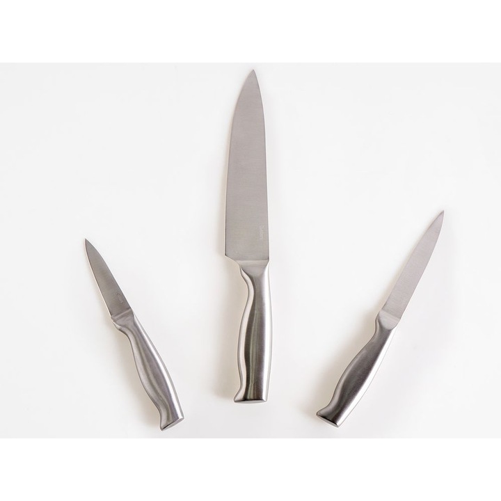 Set de 3 cutite Mashiko Argintiu