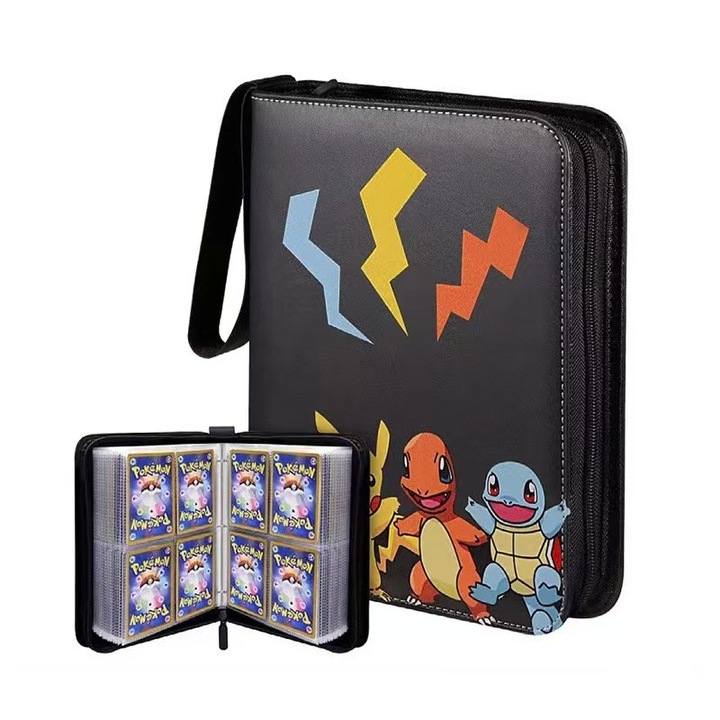 Caiet de carduri cu 4 compartimente, 50 pagini, 453 sloturi, multicolor