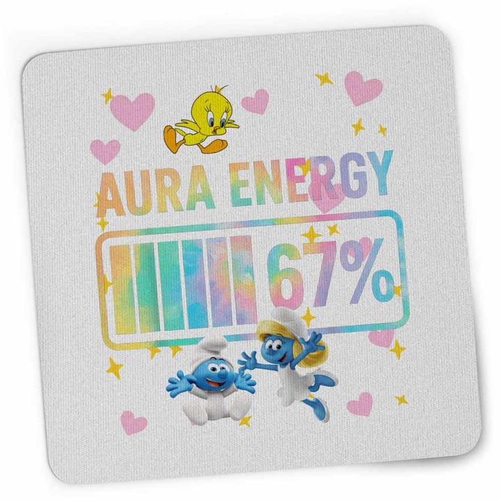 Mousepad Six Seven Aura Energy 67, 21x19cm