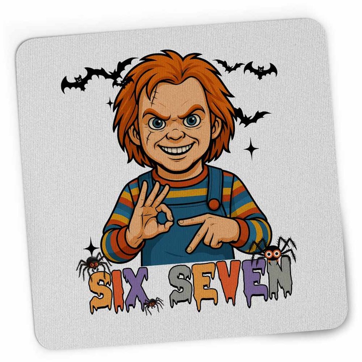 Mousepad Six Seven Horror Chucky 67 Halloween, 21x19cm
