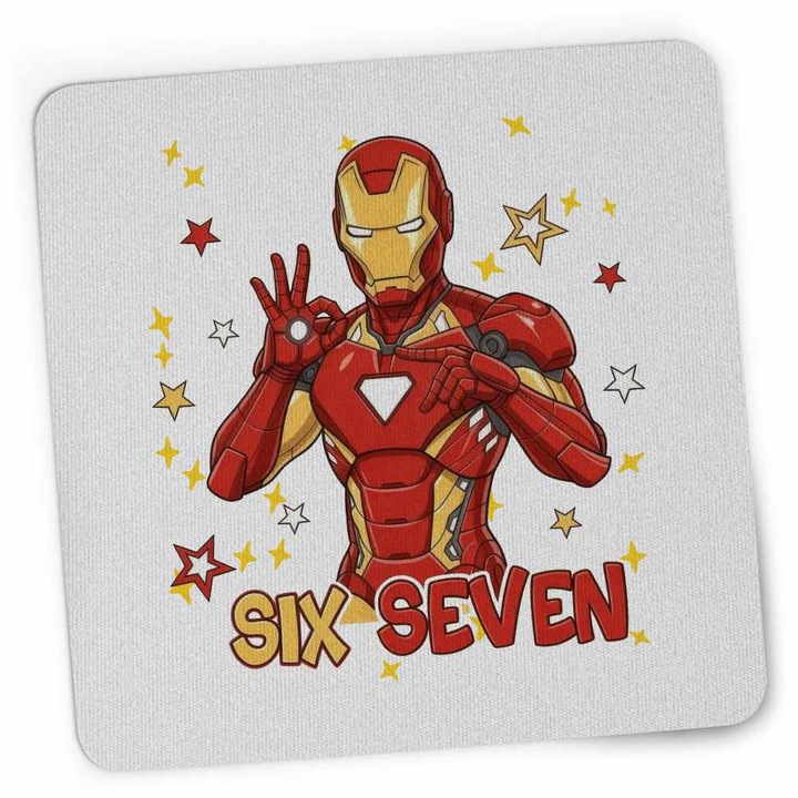 Mousepad Six Seven Iron Man 67 Marvel Superhero, 21x19cm