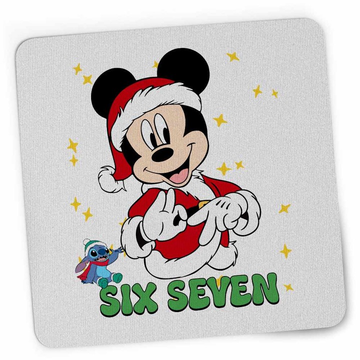 Mousepad Six Seven Mickey Mouse Craciun Donald Duck, 21x19cm