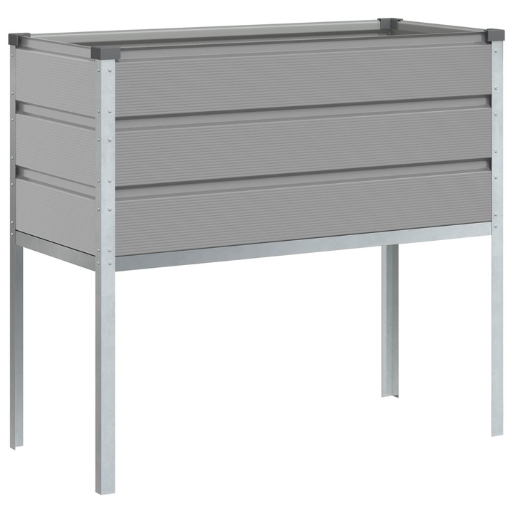 vidaXL Jardiniera Gri deschis 100 x 45 x 90 cm Otel Galvanizat