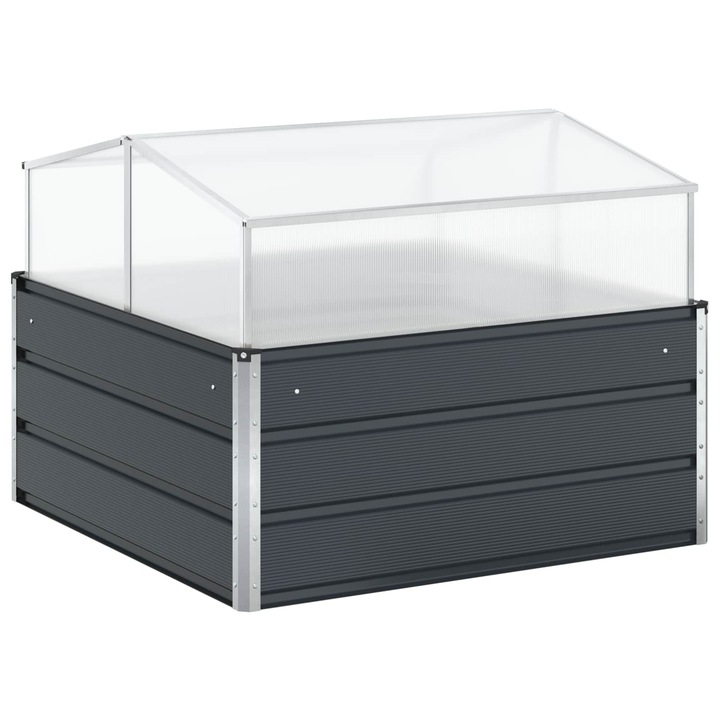 vidaXL Jardiniera Antracit 100 x 100 x 77 cm Otel Galvanizat