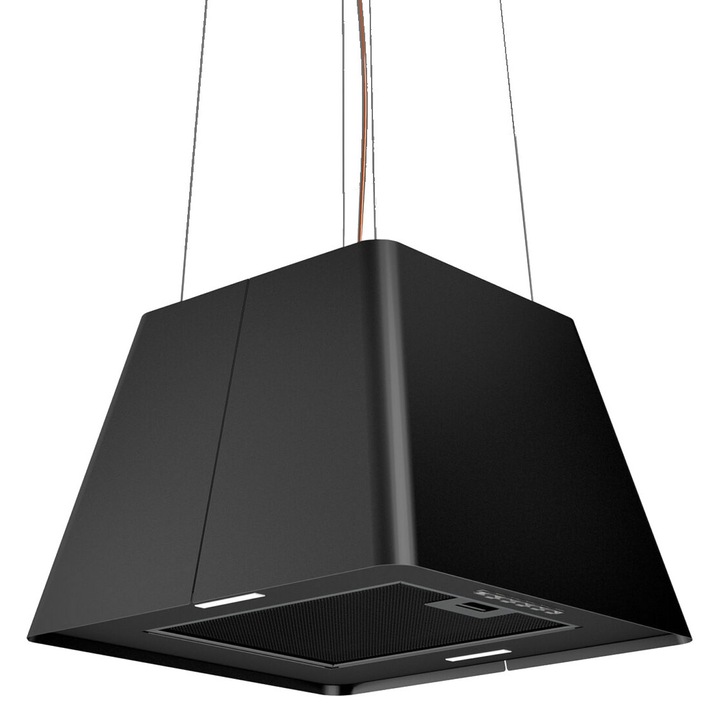 Hota de insula Airforce Gaia Black 450 x 450 mm, putere de absorbtie 600 mc/h, negru