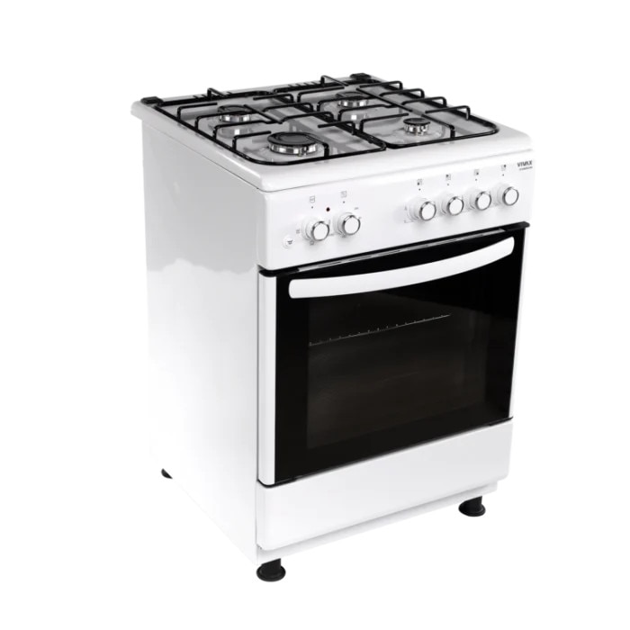 Aragaz Vivax FC-40602IS WH, 60x60 cm, 4 arzatoare pe gaz, cuptor electric, aprindere electrica, alb - Vivax