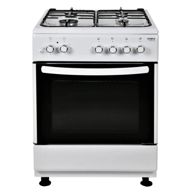 Aragaz Vivax FC-40602IS WH, 60x60 cm, 4 arzatoare pe gaz, cuptor electric, aprindere electrica, alb - Vivax