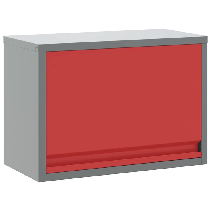 Dulap pentru unelte vidaXL, cu depozitare Rosu si gri 50 x 25 x 35 cm