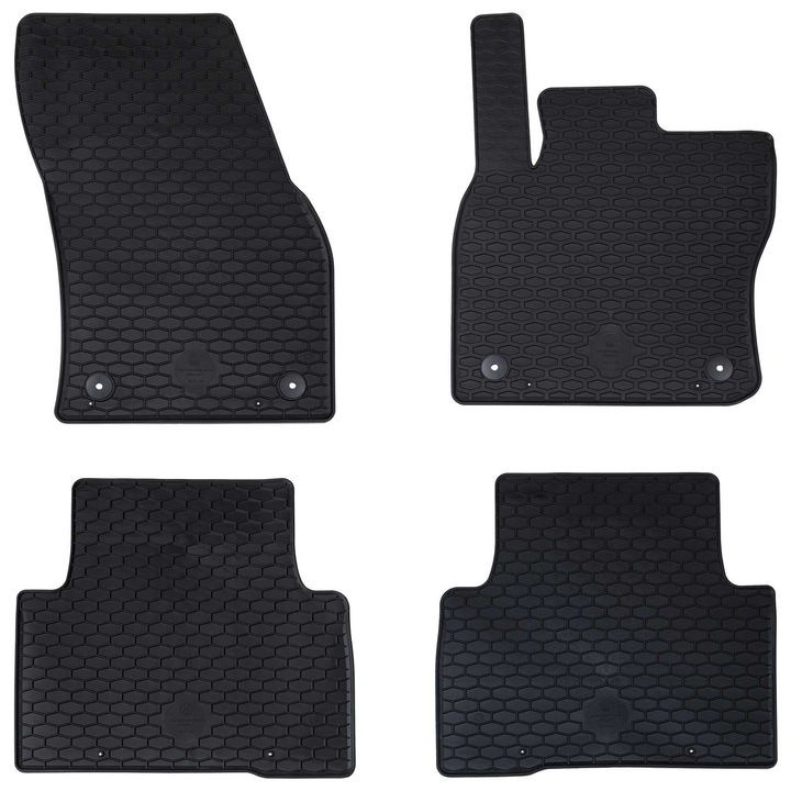 vidaXL Autószőnyeg 4 pcs Fekete VW TIGUAN, a TOURAN-hoz TPE 42029076
