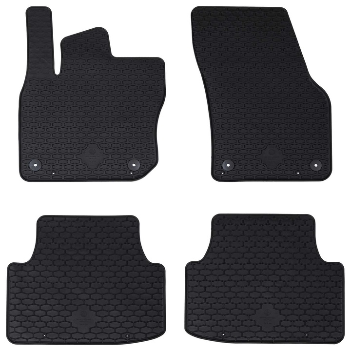 vidaXL Autószőnyeg 4 pcs Fekete VW TIGUAN TDI Gumi 42029087