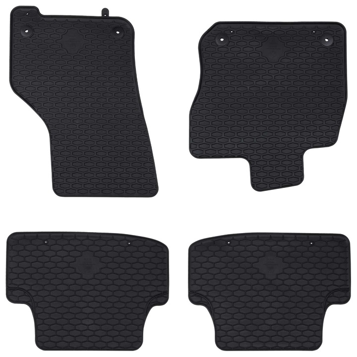 vidaXL Autószőnyeg 4 pcs Fekete VW GOLF VIII MHEV Gumi 42029086
