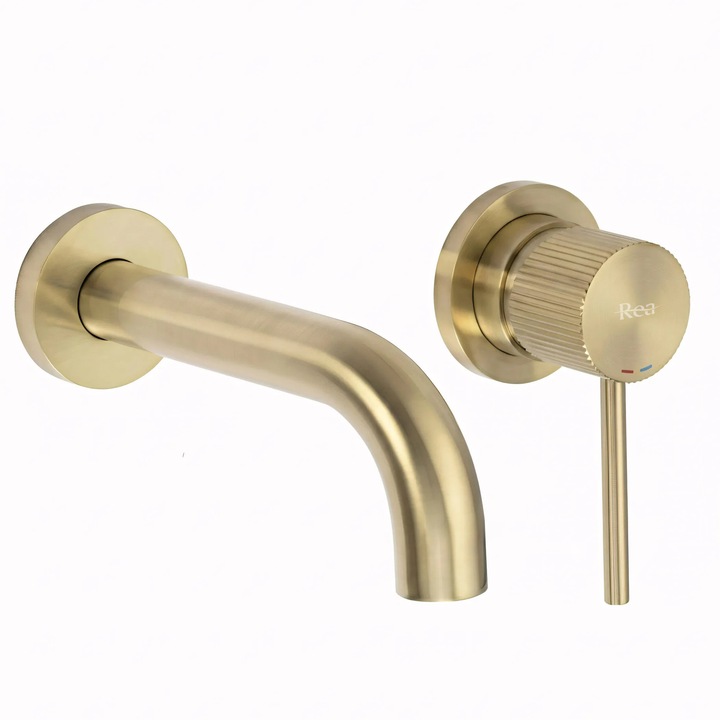 Вграден смесител за мивка REA Lungo Stripe матово злато с Box PVD